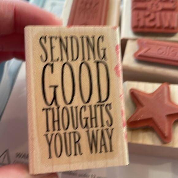 Stampin Up! - Perfect Pennants set wooden block set - Picture 3 of 3